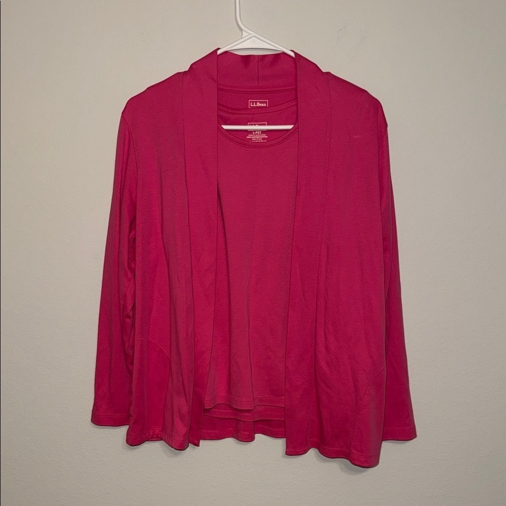 L.L. Bean Vibrant Pink Layering Set - size Large Petite Y